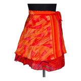 Falda/ Pollera Mil Formas Mini Reversibles Importado Hindu