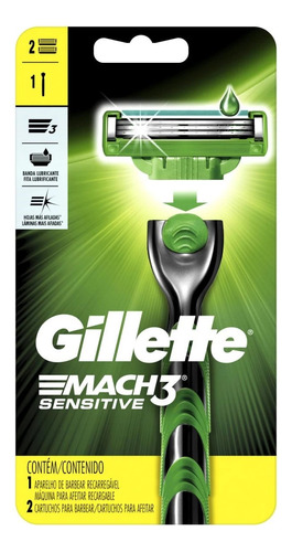 Gillette Mach 3 Sensitive Máquina Para Afeitar 1u