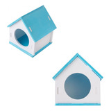 Casinha Toca Pet Hamster Mundo Roedor Estímulo Mouse Luxo Cor Azul