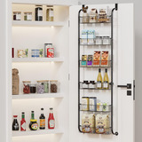 Over The Door Pantry Organizer Rack With 6 Full Baskets, 6-t