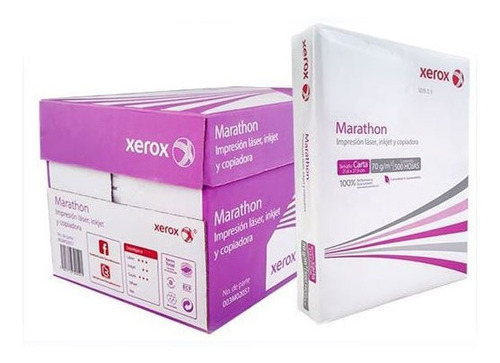 Papel Bond Carta Xerox Marathon 70gr 99% Blancura 5000 Hojas