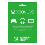 Membresía Xbox Live Gold 12 Meses Código Digital