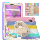 Funda Colorida Rosa De Silicona Y Pc Para Lenovo Tab K10/m10