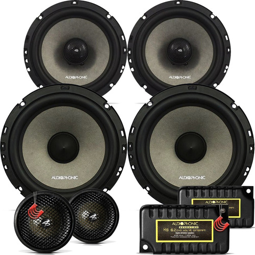 Kit 2 Vias Audiophonic Sensation Ks 6.2 + Coaxial Cs650/v2 