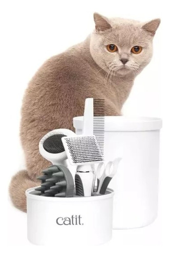 Catit Kit De Cepillos Para Gatos  Cabello Corto