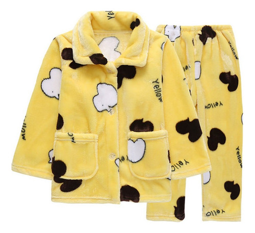 Conjunto Pijama De Polar Para Bebes Niños Niñas Invierno