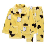 Conjunto Pijama De Polar Para Bebes Niños Niñas Invierno