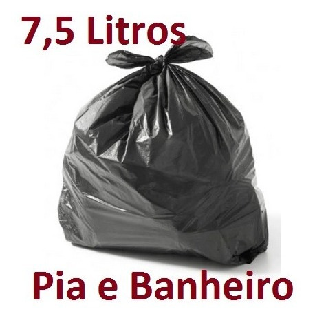 Saco De Lixo Banheiro/cozinha Branco 50 Unid 7,5 Litros 