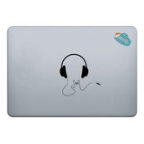 Calcomanía Sticker Vinil Para Laptop Audifonos Dj Mod2