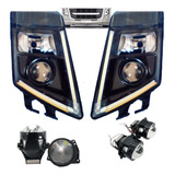 Farois Volvo Fh13 Persona Led Drl Projetores Bi-led 110w Par