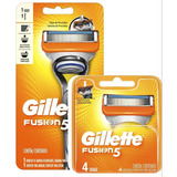 Kit Gillette Fusion 5 - Aparelho + 5 Refis - Barbear Suave