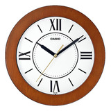 Reloj Pared Casio Iq 126 Romanos Madera Segundero Continuo