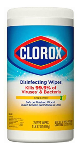 Clorox Toallas Húmedas Desinfectantes Aroma Limón 75