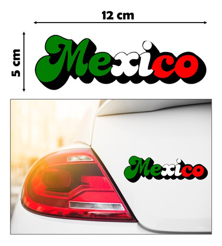 Calcomania Sticker Para Auto México Septiembre Tricolor