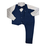 Roupa Conjunto Social Com Colete Infantil Batizado Pajem 