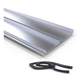 Zocalo De Aluminio Con Burlete X3 Mts 100 Mm Bajo Mesada