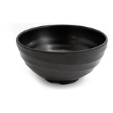 Classic Sushi Bowl Melamina Negra Con Relieve 14 Cm