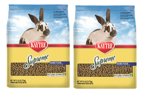 Combo Alimento Kaytee Supreme Conejo Pellets 2.26 Kg 2 Pzas