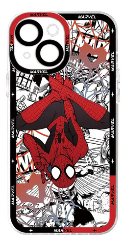 Funda Blanda Para iPhone 11, 13, 14, 12, 15, Marvel Spiderma