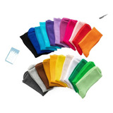 Calcetines Sencillos De Media Caña De Color Caramelo-27pcs