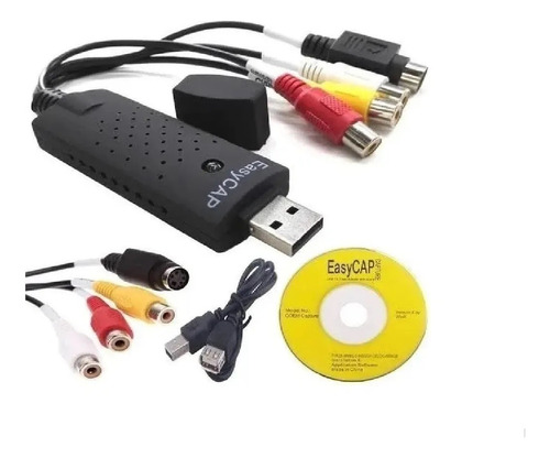 Placa Captura Vídeo Easycap Usb 2.0 Conversor Digital Vhs+nf