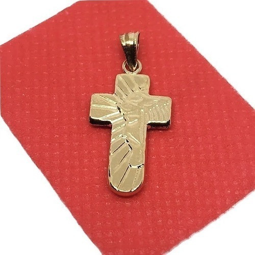 Dije Cruz Cristo Unisex En Oro Laminado 18 K Joya 00018