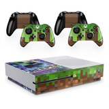 Skin Adesivo Protetor X Box One S E Controles Minecraft B1