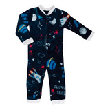 Mameluco Pijama Termica De Microfibra Polar Bebe Galaxy