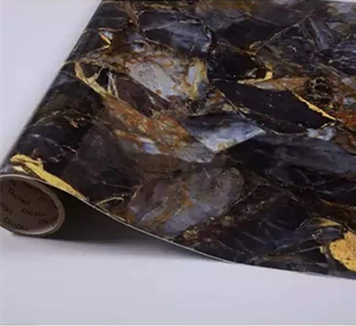 Papel De Marmol Marron Oscuro Yancorp Extraible, Papel Tapiz