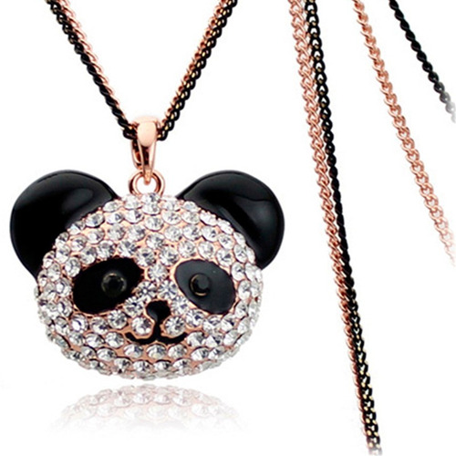 Regalo Oso Panda Collar Swarovski Element Envío Gratis!!!