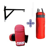 Combo Boxeo : Soporte De Pared + Bolsa 1.10cm + Guantin Kit