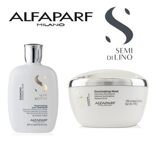 Kit Semi Di Lino Diamond Shampoo 250ml E Máscara 200ml