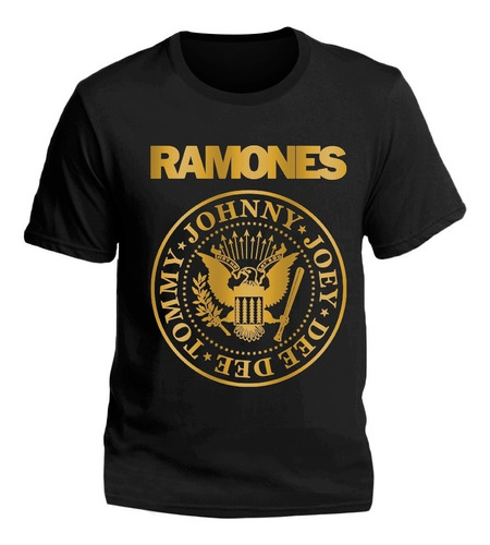 Remera Los Ramones Banda Rock 2 Dorado