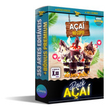 Pack Loja De Açaí, 353 Artes 100% Editáveis No Canva + Bônus