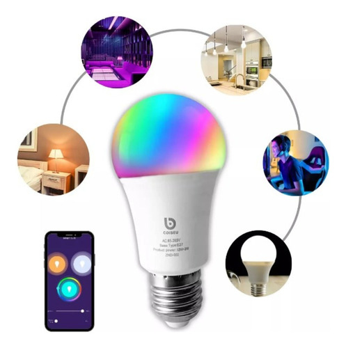 Lampada Led Bulbo E27 Inteligente Smart 12w Wifi 1100lm Top