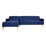 Sofa Cama Ariel 2 Azul Këssa Muebles