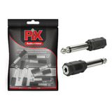 10x Plug Adaptador P10 Mono Para P2/j2 Jack Mono +qualidade