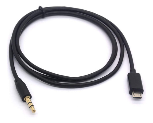 Cable Audio Micro Usb A Auxiliar 3.5mm 1m 3 Polos Chapado