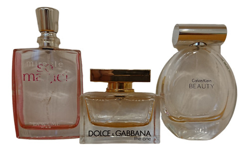 Lote De 3 Frascos De Perfumes Vacíos Sin Caja 