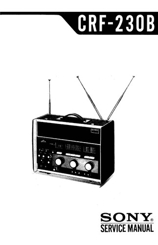 Esquema Radio Sony Crf230b Crf 230b  Crf230 Crf 230 Em Pdf 