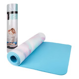 Tapete De Yoga Members 183 X 61 X 0.6cm Antideslizante Color Celeste