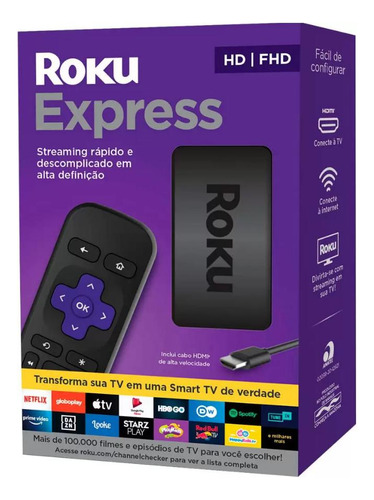 Roku Express Streaming Player Full Hd Hdmi Conversor Smarttv