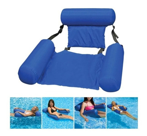 Pack 2 Sillas Flotador Inflable Piscina / Ofertas Claras