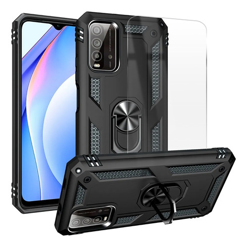 Case Rígida Para Samsung Con Mica Funda Uso Rudo Stand