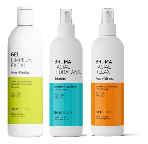 Gel Limpieza Facial + Brumas Hidratantes Biobellus Local