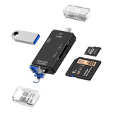 Adaptador Lector De Tarjetas Usb Tipo-c Sd Tf Otg Pc Celular