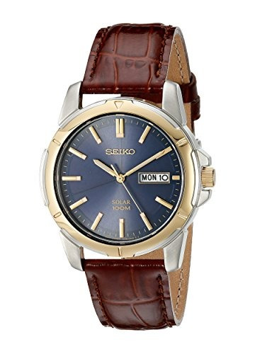 Reloj Solar Seiko De Acero Inoxidable Para Hombre Con Correa