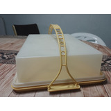 Porta Torta Rectangular Tupperware Con Asa Para Transportar