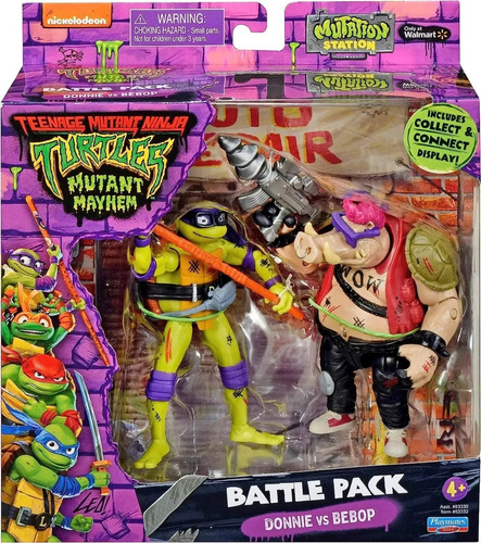 Playmates Toys  Mutant Mayhem Teenage Mutant Ninja Turtles Donnie Vs Bebop