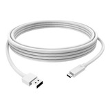 Cable Tipo C 2 Metros Carga Rapida 3.0a Ce Rohs Color 3 Metros Blanco